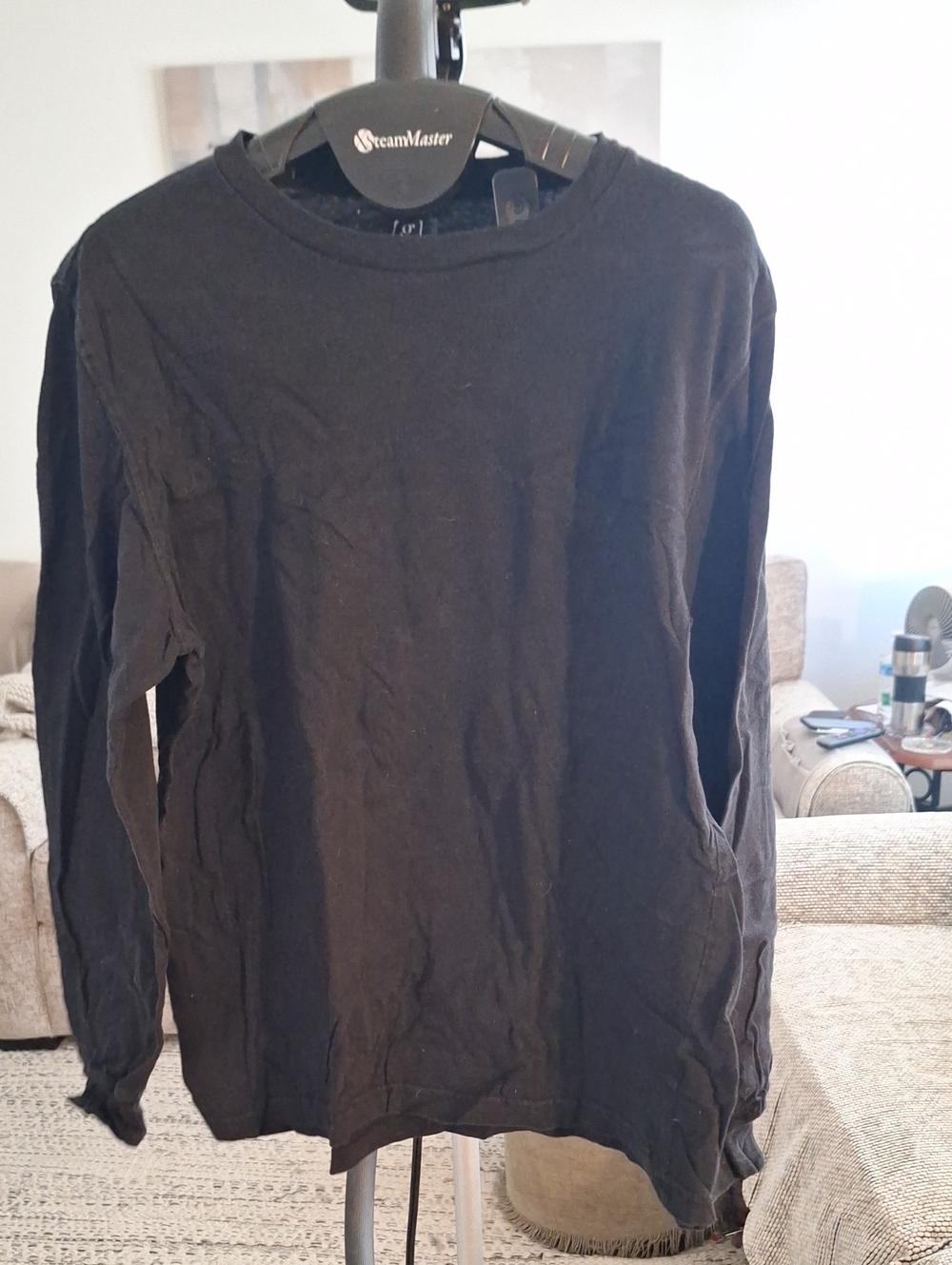 George Black Long-Sleeve Crewneck Sweater